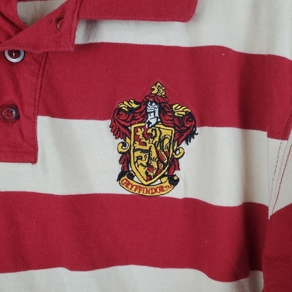 HARRY‎ Potter Polo Shirt Adult XL Red Yellow Quidditch Gryffindor 07 - Picture 6 of 12